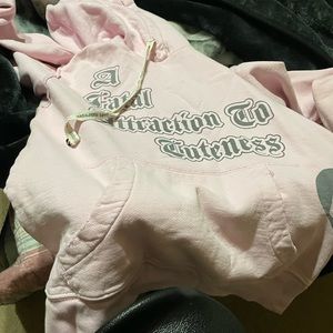 Harajuku Lovers Pink Hooded Sweater, size M